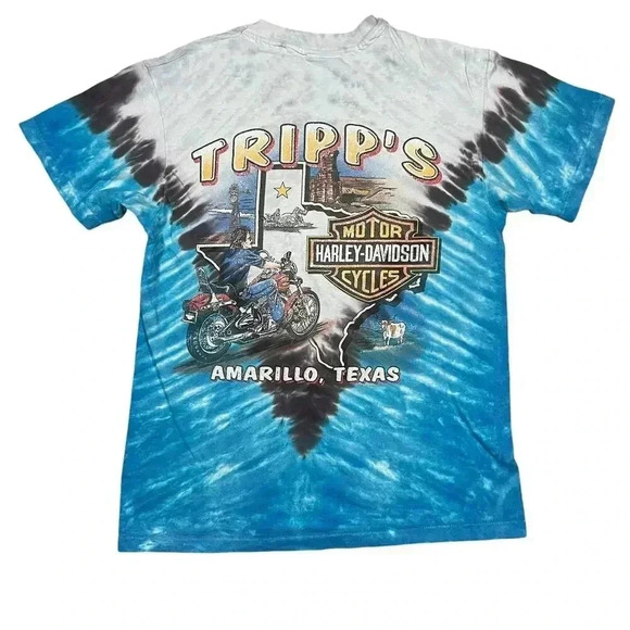 Vintage Harley Davidson all over print Amarillo, Texas t-shirt size medium - Picture 4 of 6